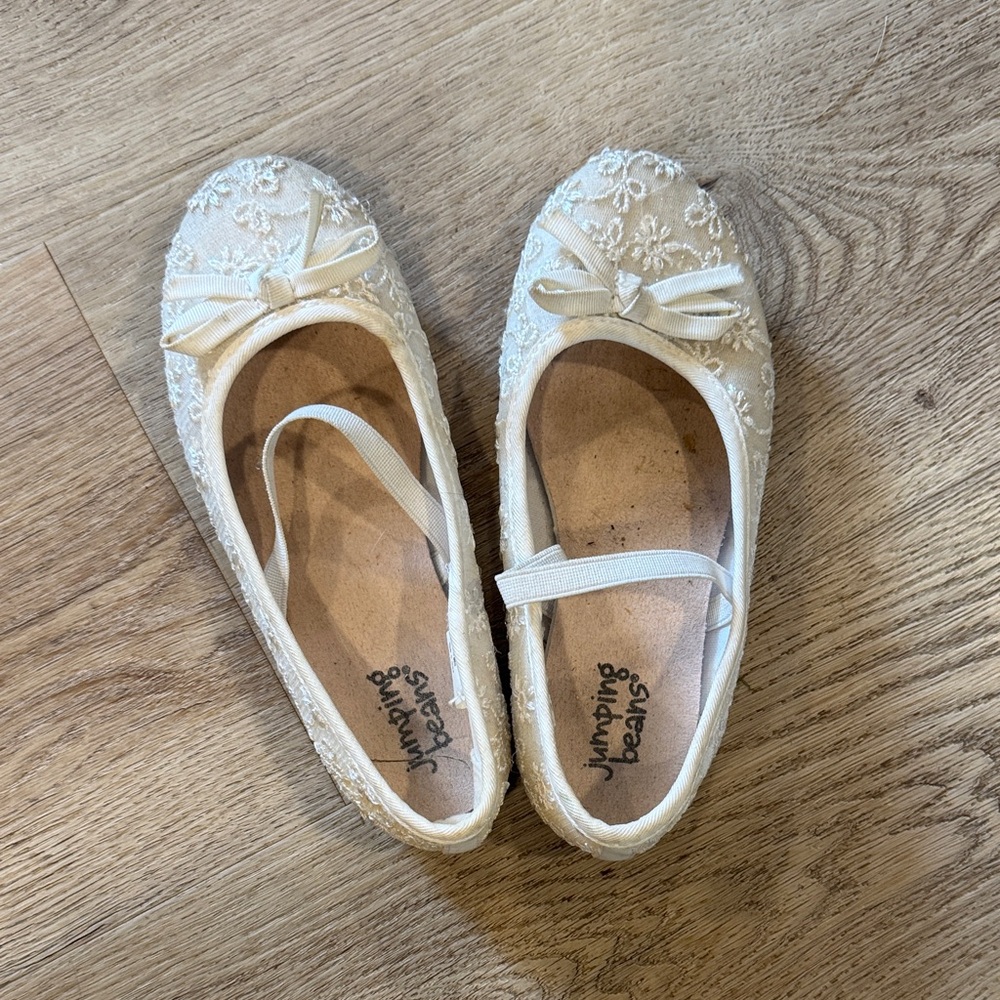 Jumping Beans Ivory Kids Dress Shoes